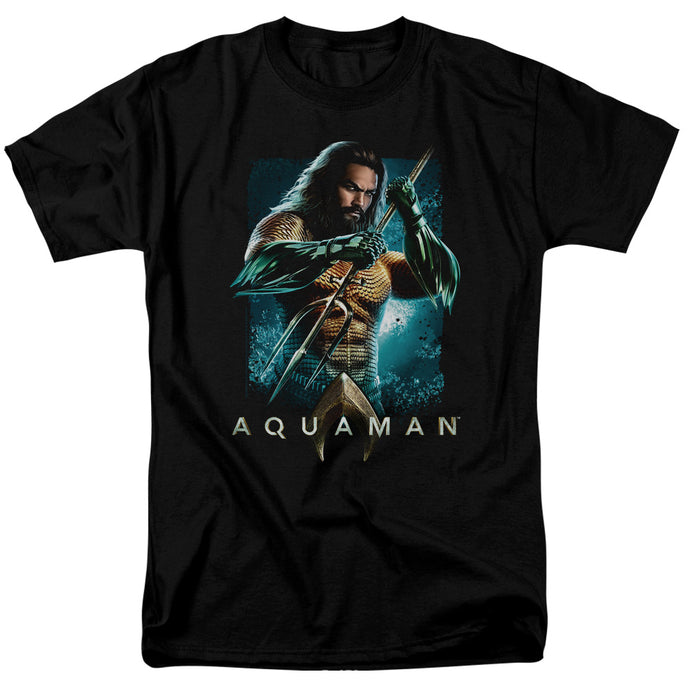Aquaman Movie Trident Mens T Shirt Black