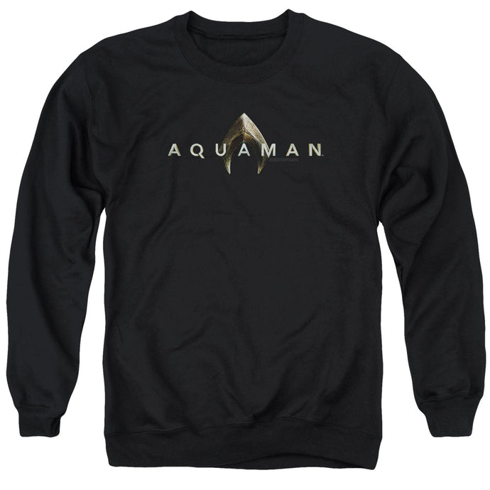 Aquaman Movie Logo Mens Crewneck Sweatshirt Black