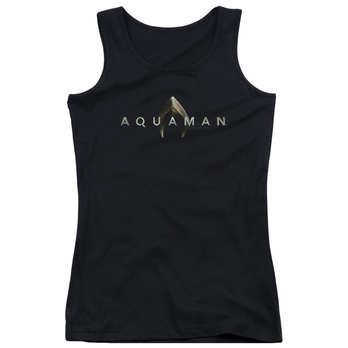 Aquaman Movie Logo Womens Tank Top Shirt Black