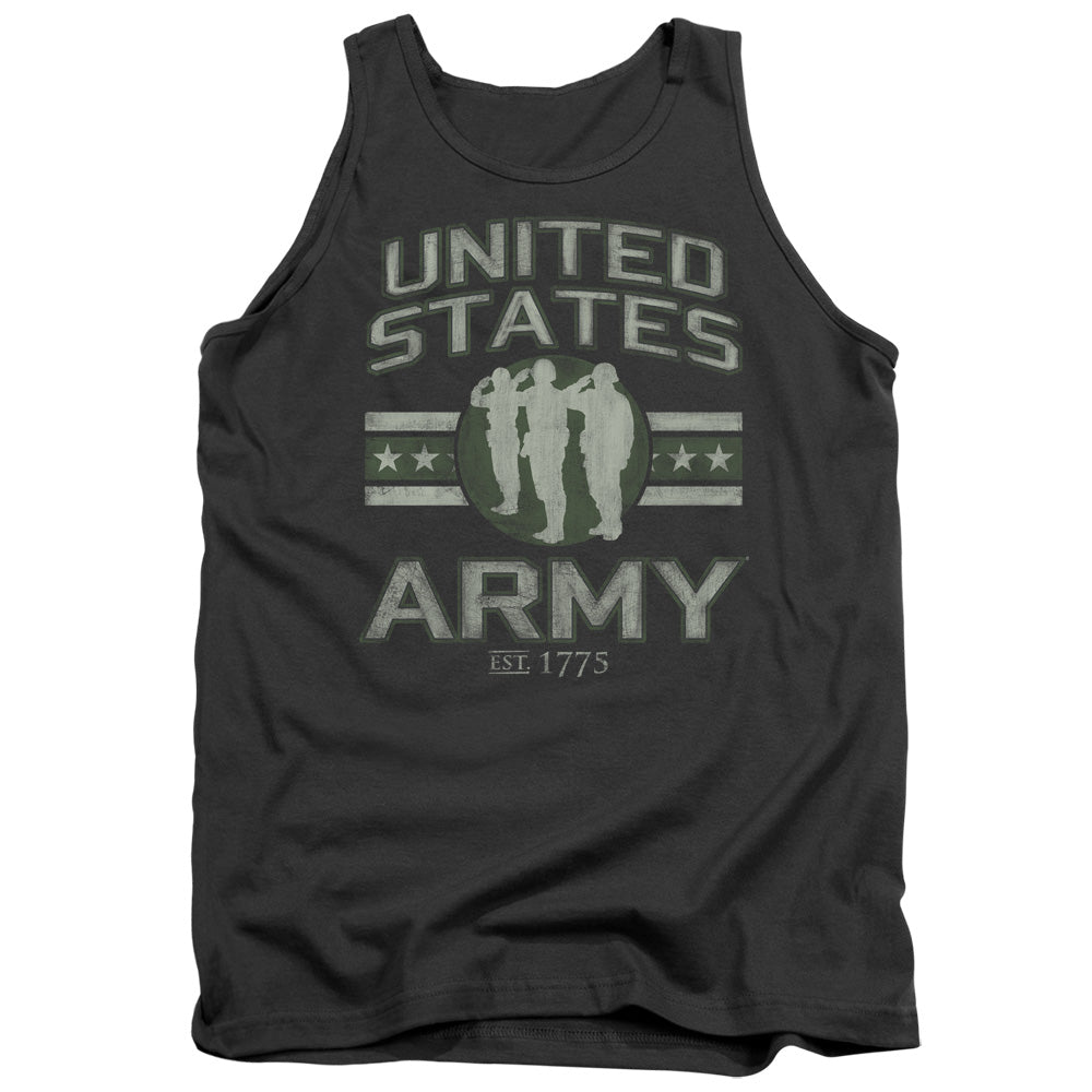 Army United States Army Mens Tank Top Shirt Charcoal Officially Licensed