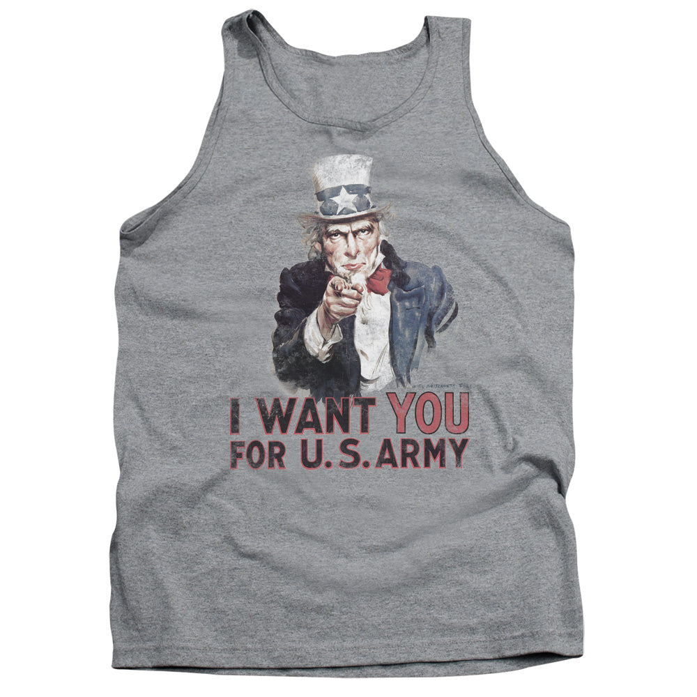 Army I Want You Mens Tank Top Shirt Athletic Heather Officially Licensed