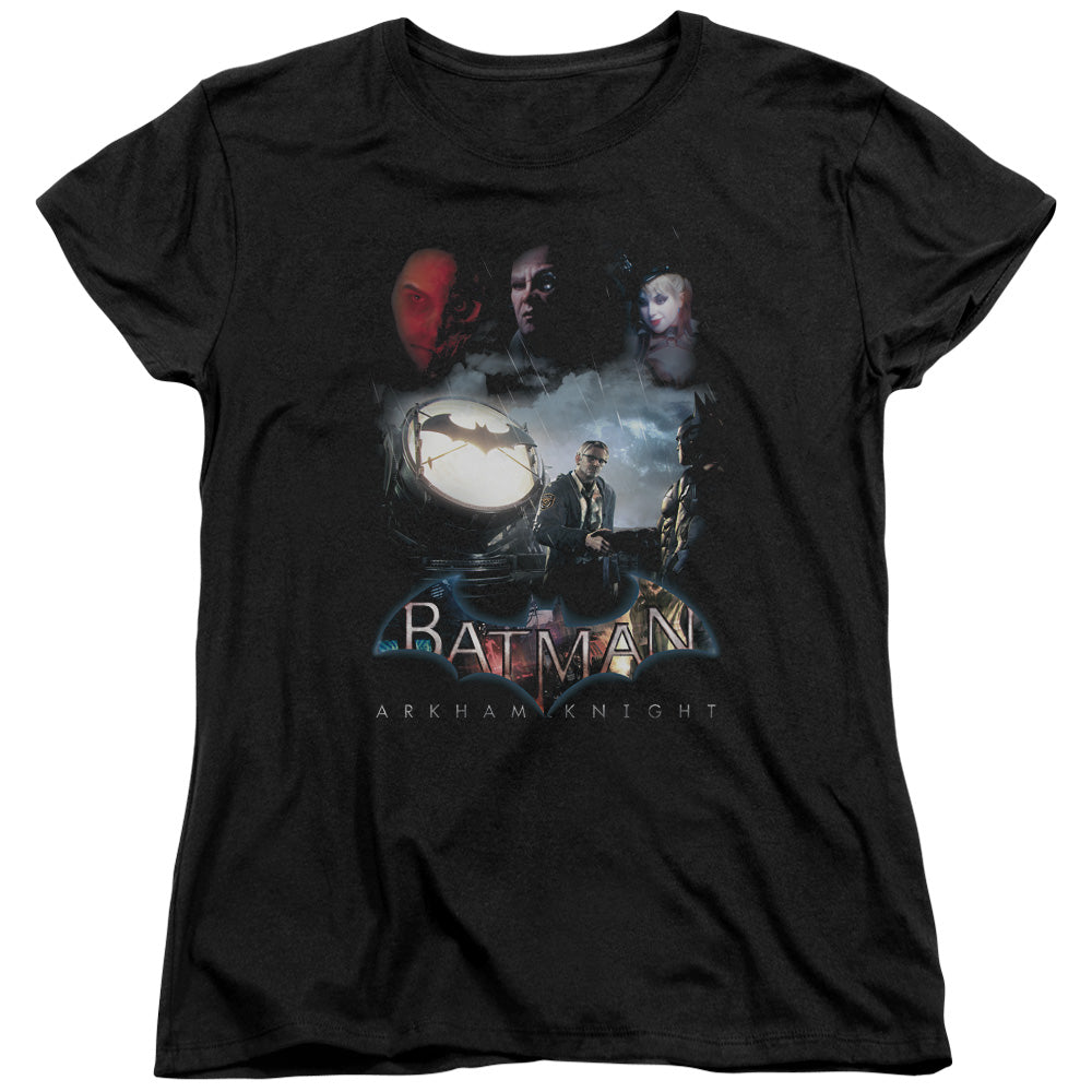 Batman Arkham Knight Villain Storm Womens T Shirt Black