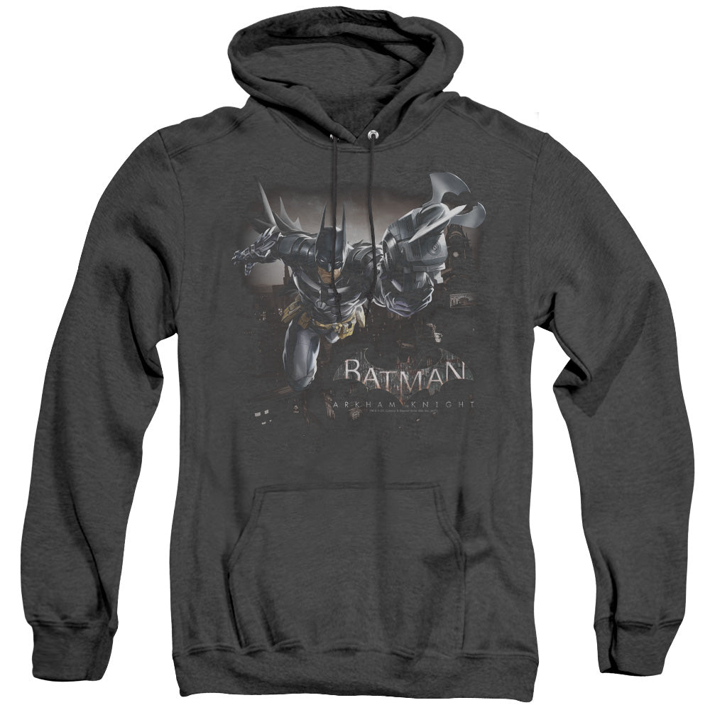 Batman Arkham Knight Grapple Mens Heather Hoodie Black Officially Licensed