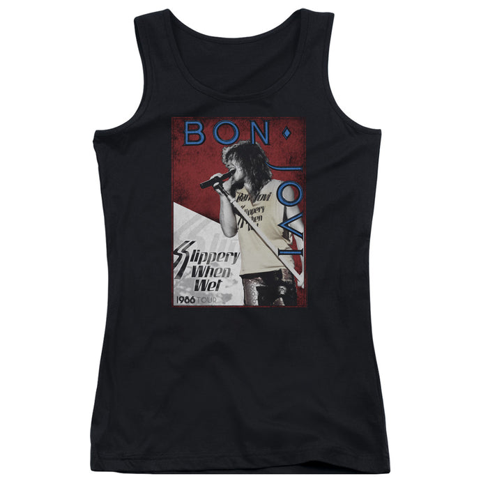 Bon Jovi 86 Tour Womens Tank Top Shirt Black