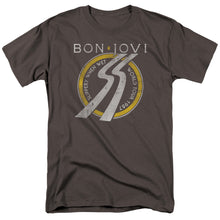 Load image into Gallery viewer, Bon Jovi Slippery When Wet World Tour Mens T Shirt Charcoal