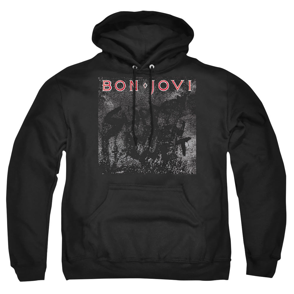 Bon Jovi Slippery Cover Mens Hoodie Black