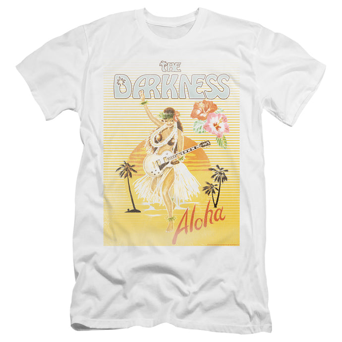 The Darkness Aloha Premium Bella Canvas Slim Fit Mens T Shirt White