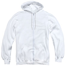 Load image into Gallery viewer, The Darkness Aloha Back Print Zipper Mens Hoodie White
