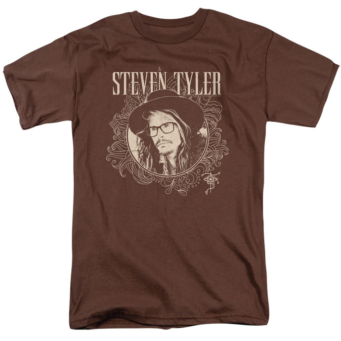 Steven Tyler Flourish Circle Mens T Shirt Coffee