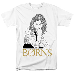Borns Outline Mens T Shirt White