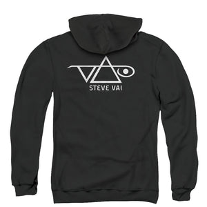 Steve Vai Logo Back Print Zipper Mens Hoodie Black