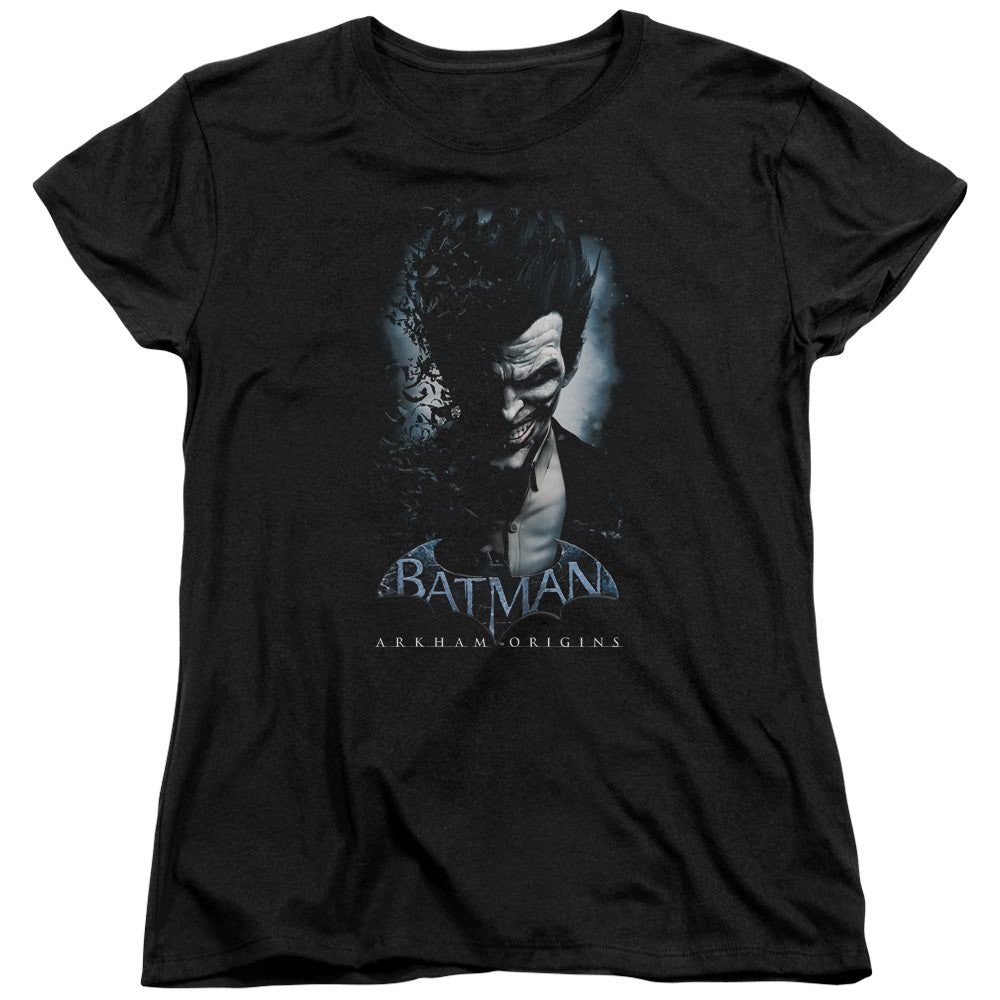 Batman Arkham Origins Joker Womens T Shirt Black