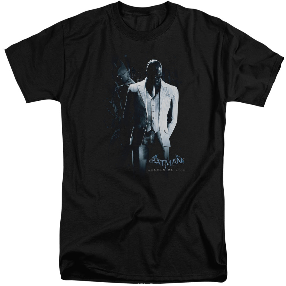 Batman Arkham Origins Black Mask Mens Tall T Shirt Black