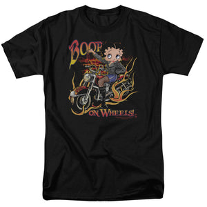 Betty Boop On Wheels Mens T Shirt Black
