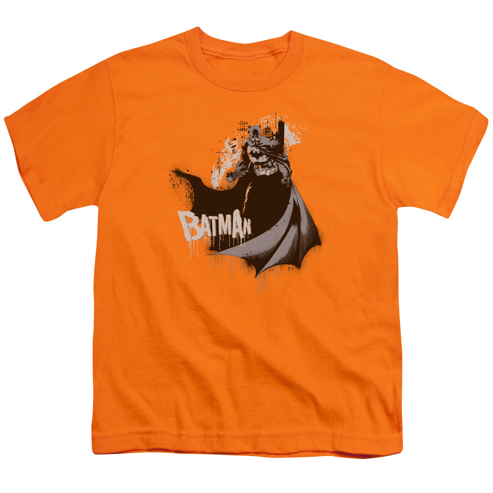 Batman The Drip Knight Kids Youth T Shirt Orange