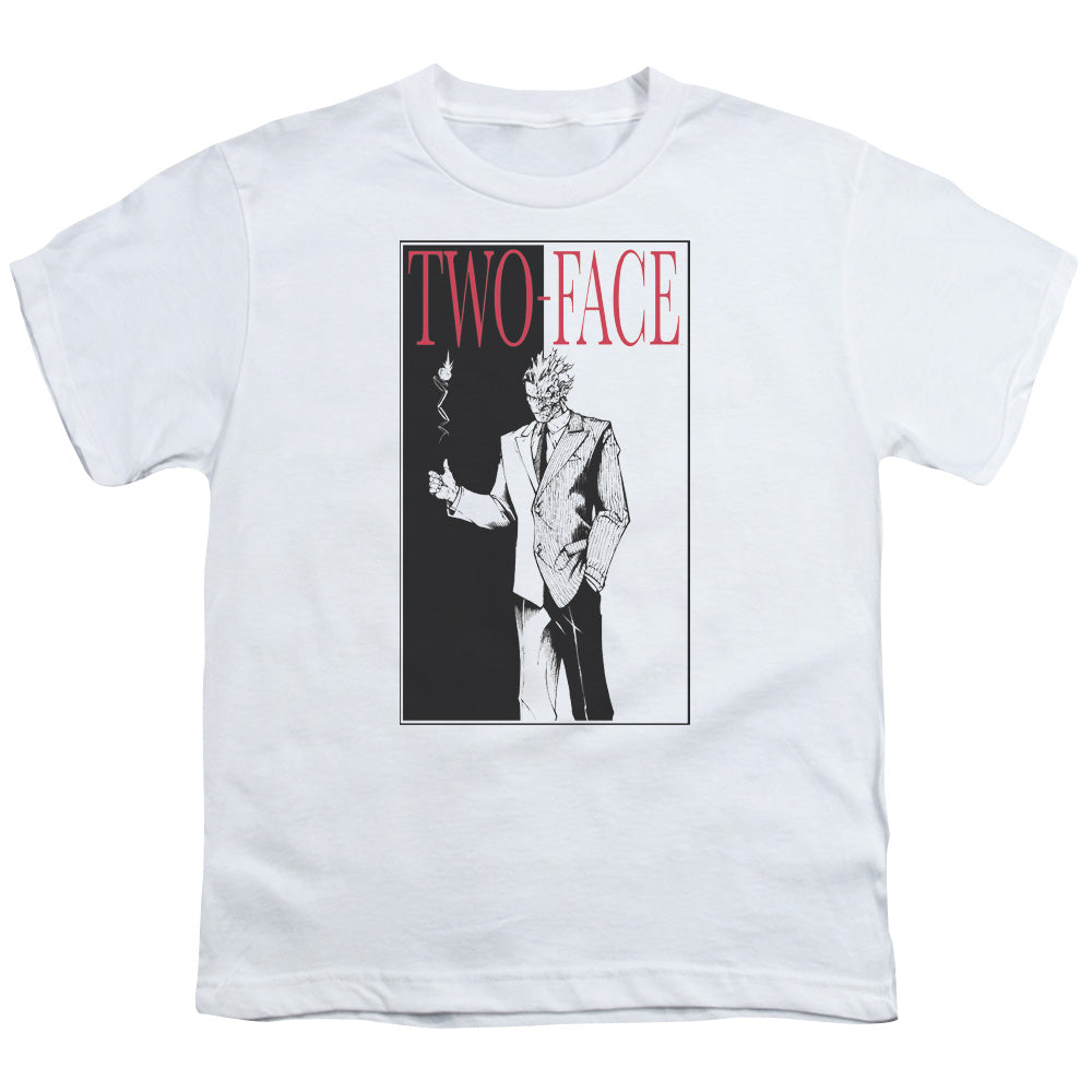 Batman Two Face Kids Youth T Shirt White