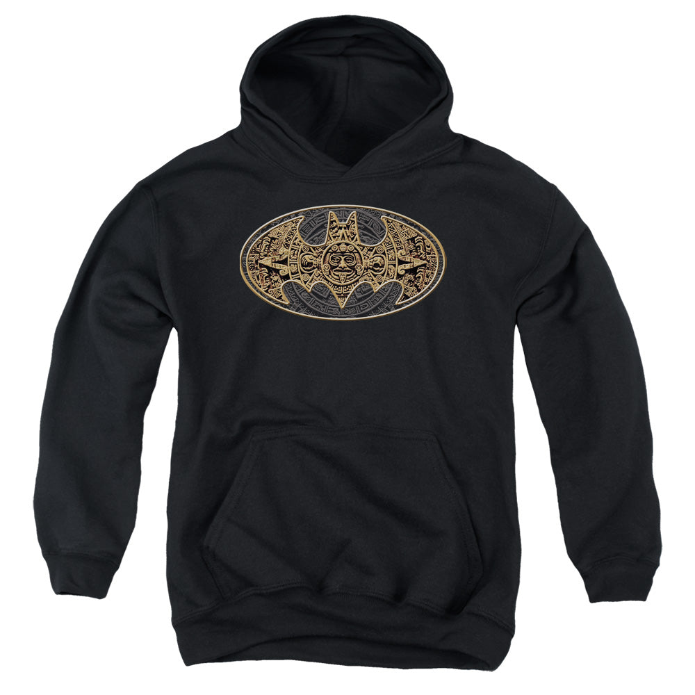 Batman Aztec Bat Logo Kids Youth Hoodie Black