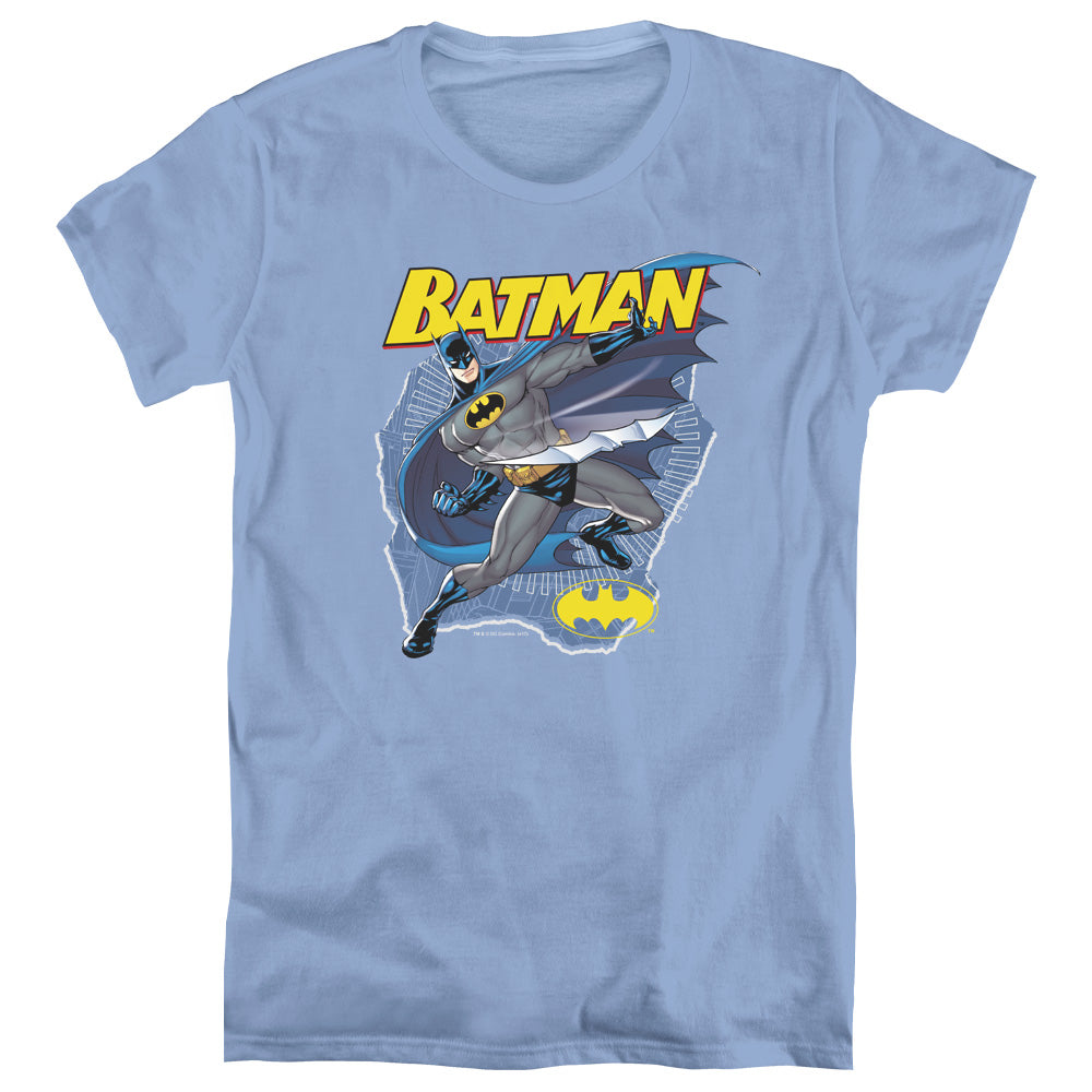 Batman Taste The Metal Womens T Shirt Carolina Blue