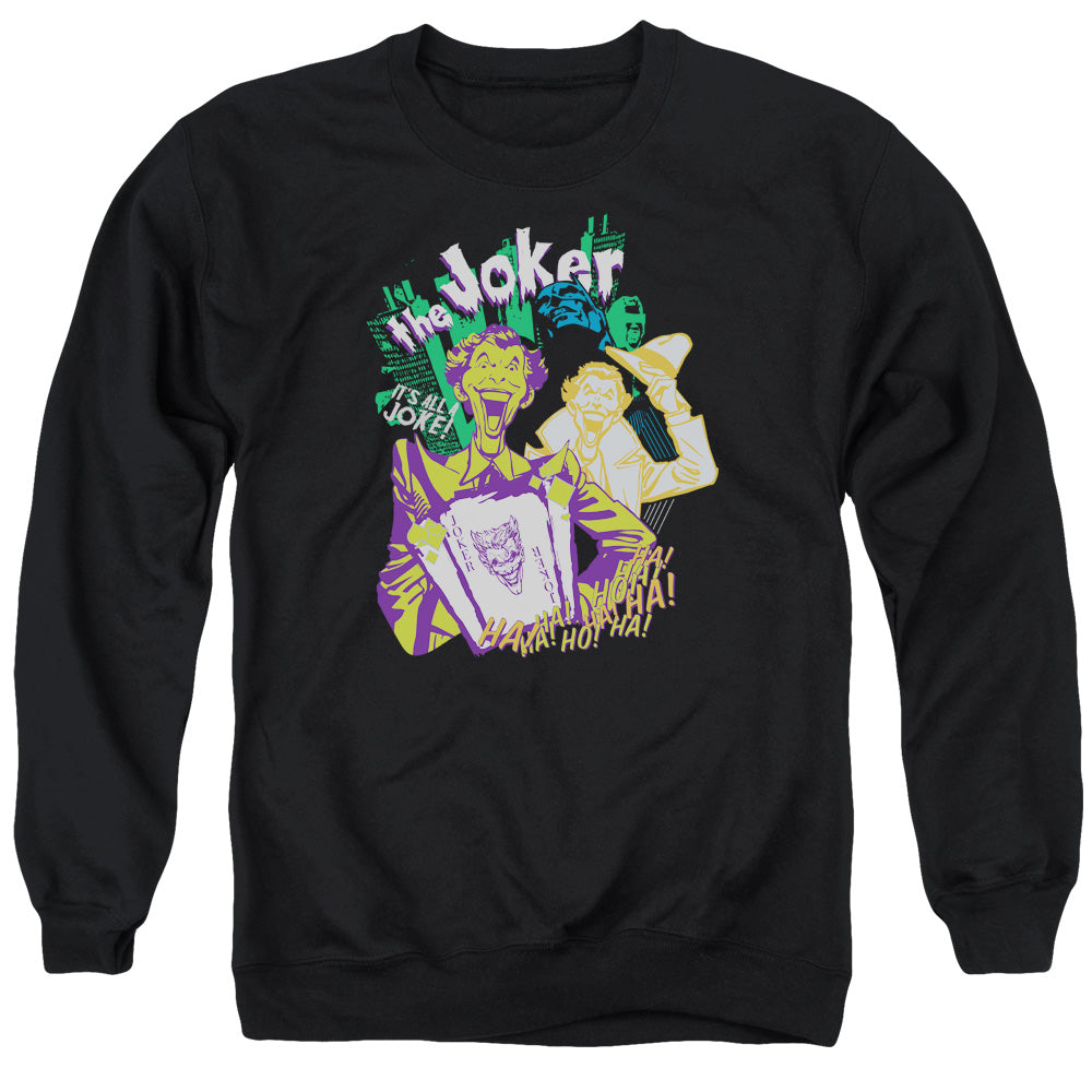 Batman It's All A Joke Mens Crewneck Sweatshirt Black