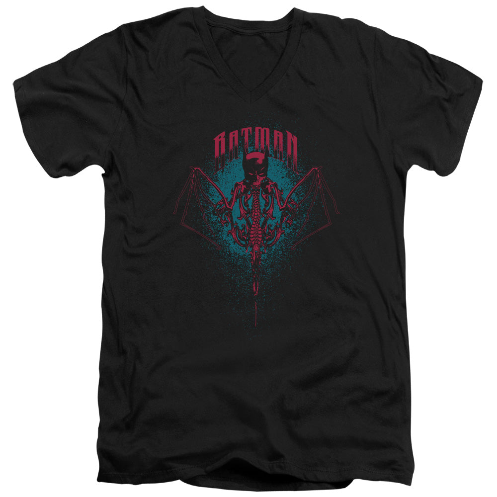 Batman Carpe Nocturn Mens Slim Fit V Neck T Shirt Black