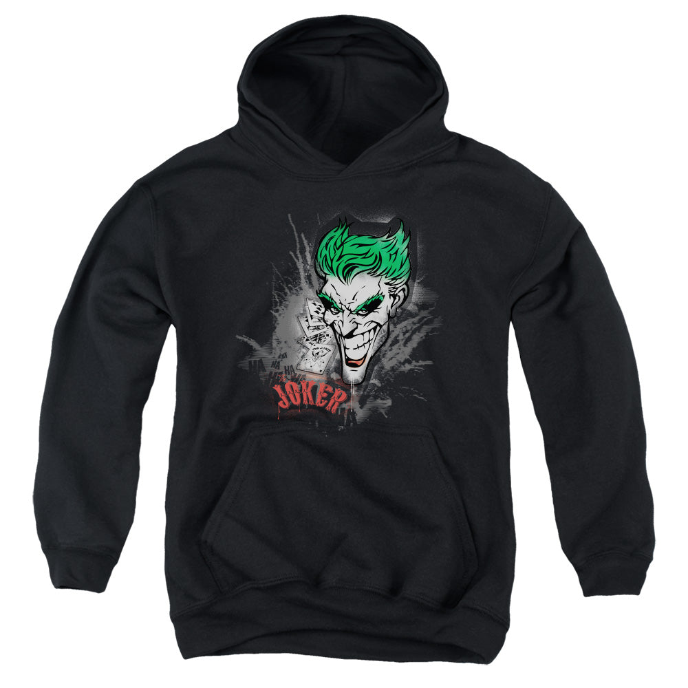 Batman Joker Sprays The City Kids Youth Hoodie Black