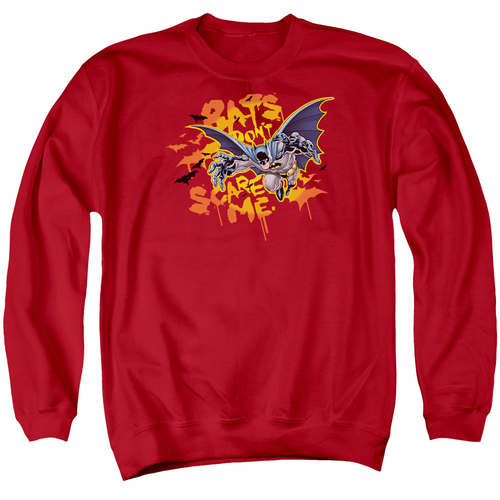 Batman Bats Don't Scare Me Mens Crewneck Sweatshirt Red