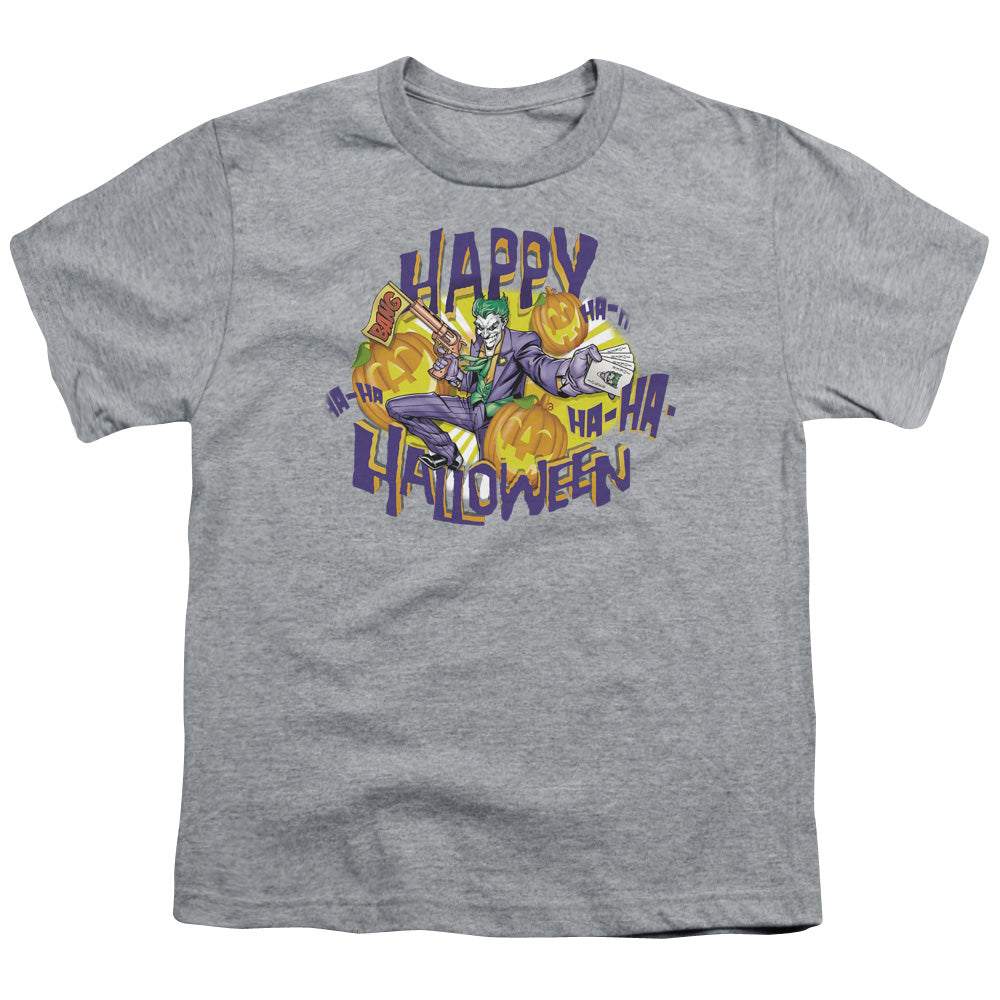 Batman Ha Ha Halloween Kids Youth T Shirt Athletic Heather