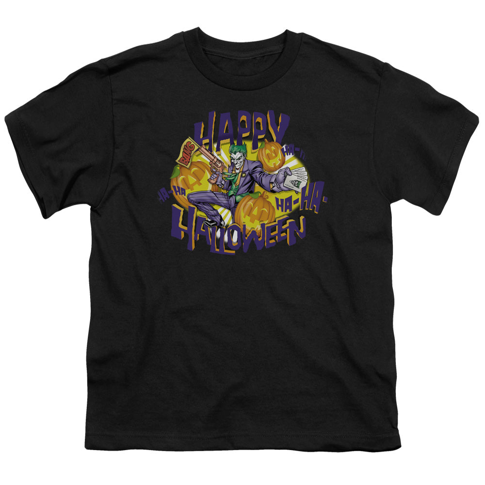 Batman Ha Ha Halloween Kids Youth T Shirt Black