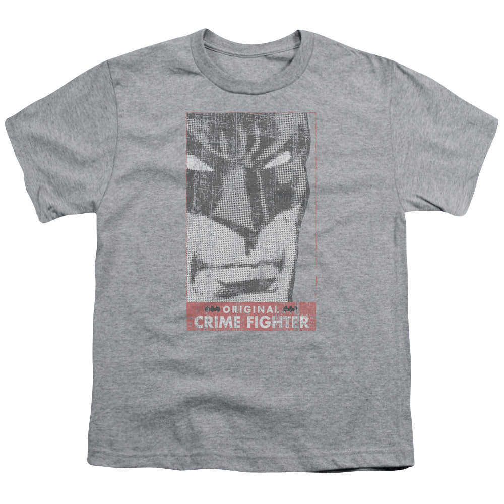 Batman Orginal Crime Fighter Kids Youth T Shirt Athletic Heather
