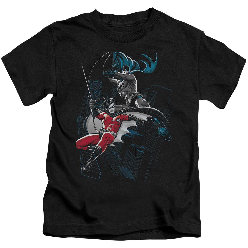 Batman Black And White Juvenile Kids Youth T Shirt Black