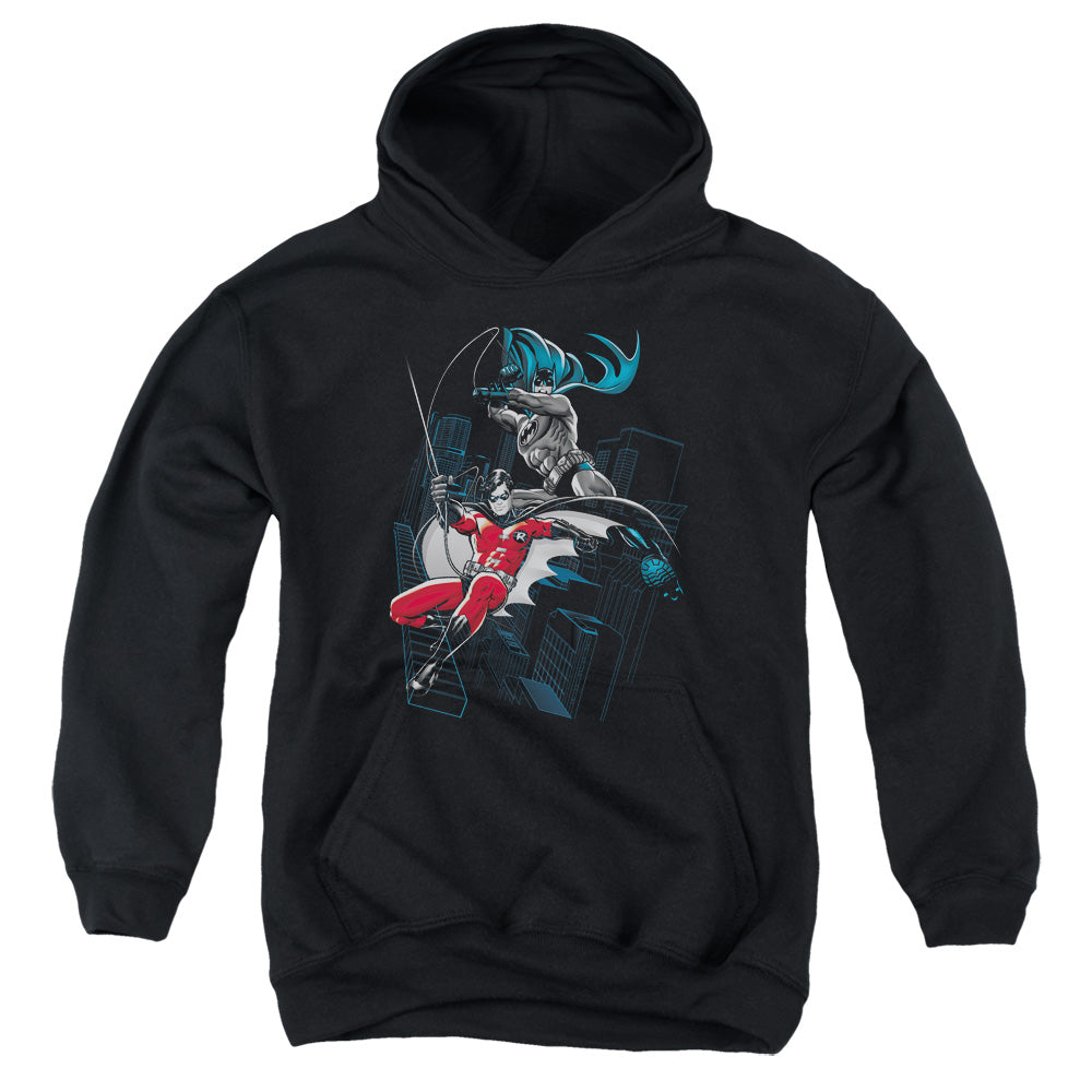 Batman Black And White Kids Youth Hoodie Black