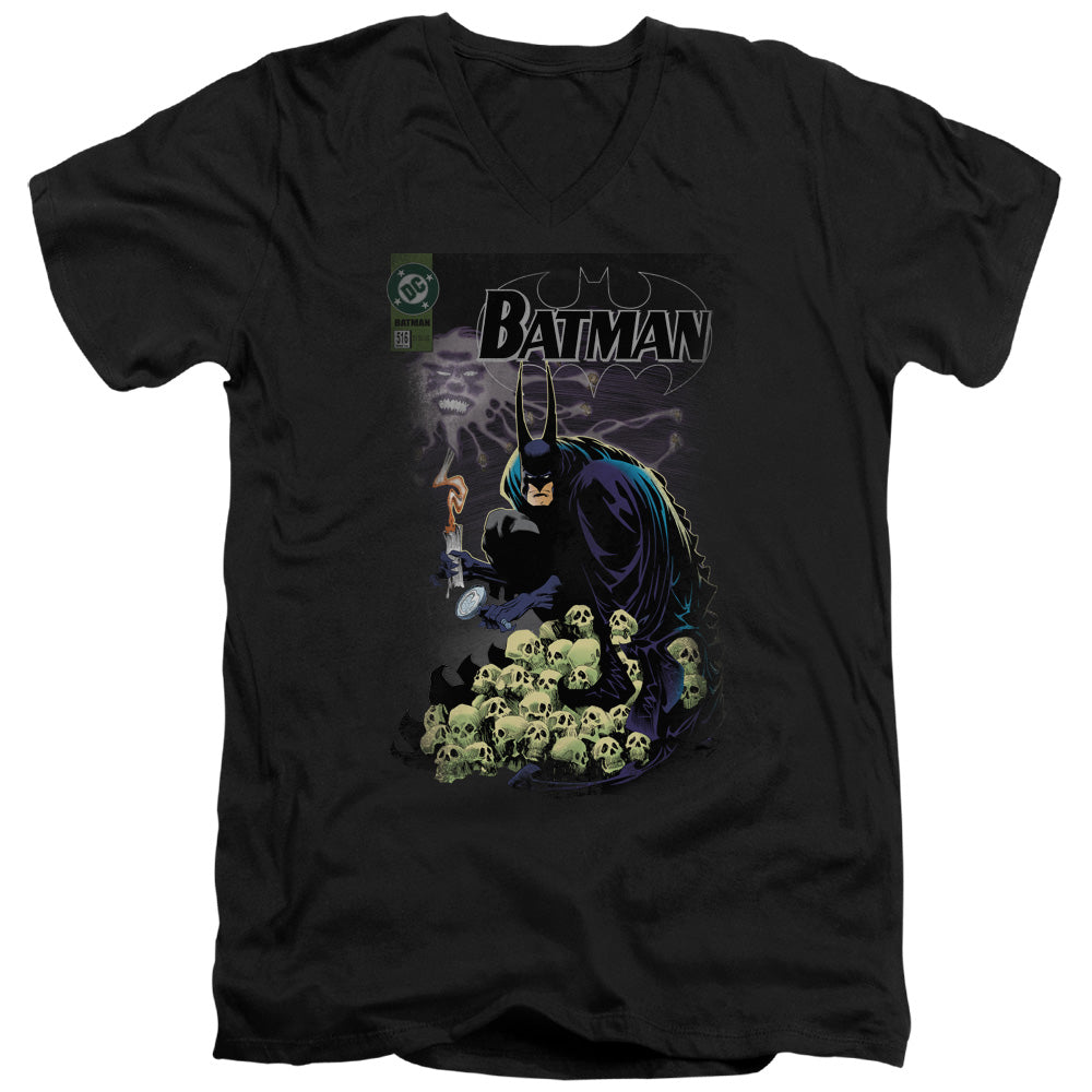 Batman Cover #516 Mens Slim Fit V Neck T Shirt Black