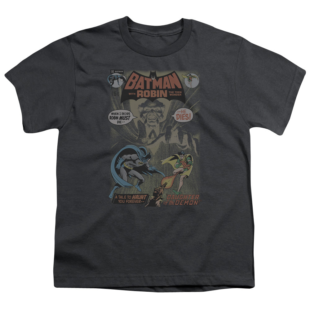 Batman #232 Cover Kids Youth T Shirt Charcoal