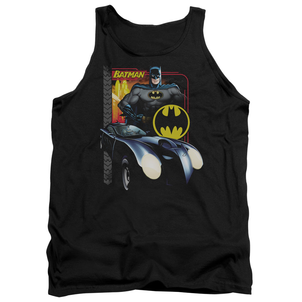 Batman Bat Racing Mens Tank Top Shirt Black