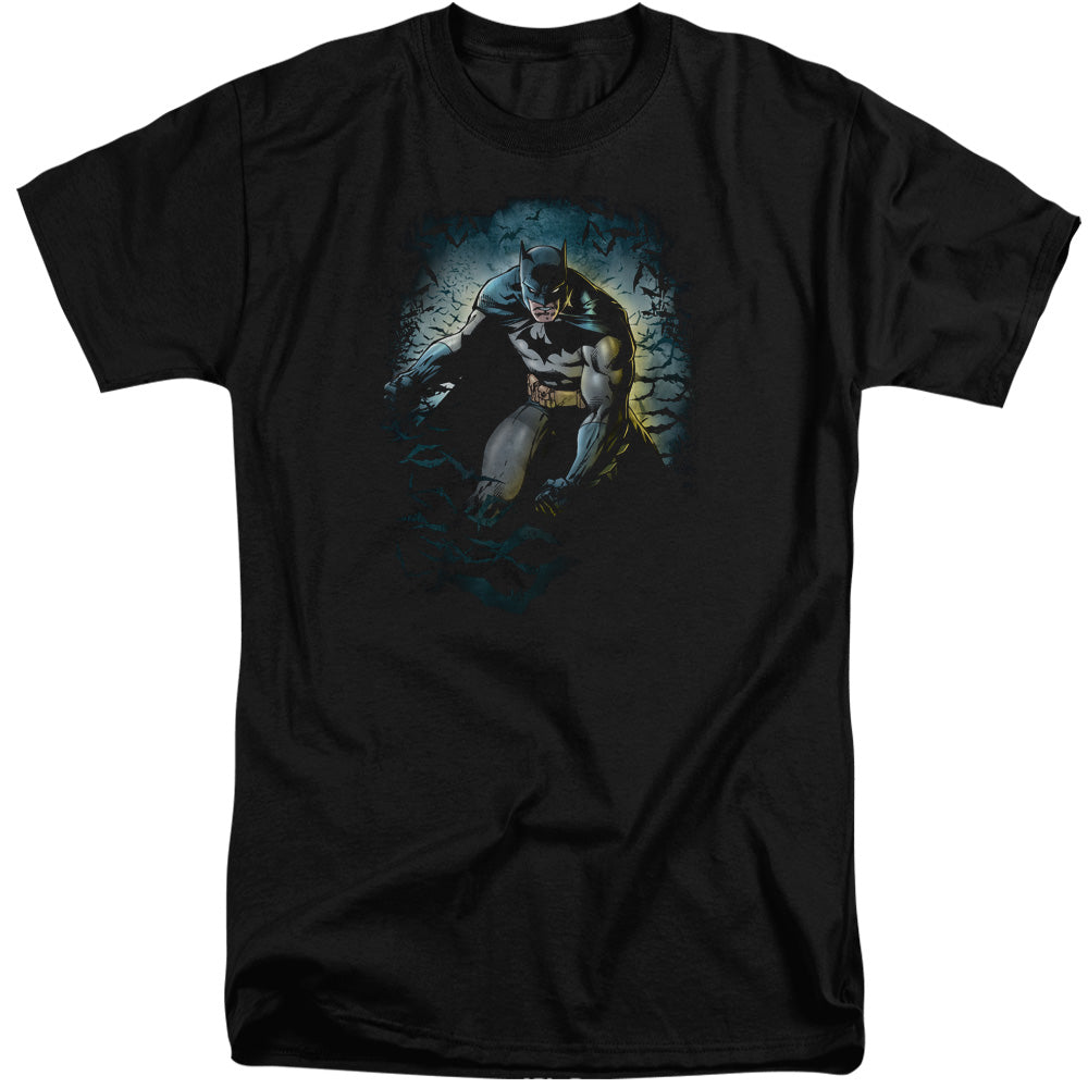 Batman Bat Cave Mens Tall T Shirt Black