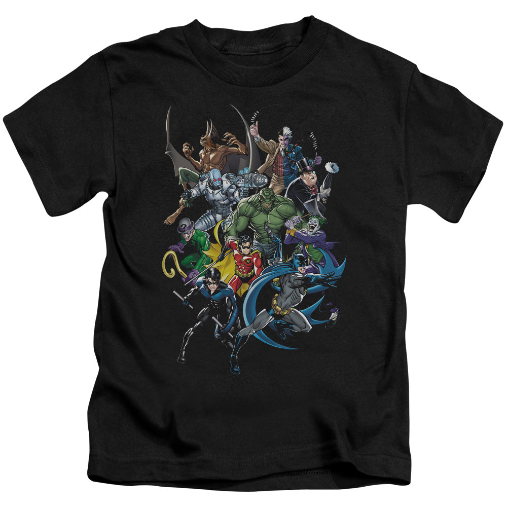 Batman Saints And Psychos Juvenile Kids Youth T Shirt Black