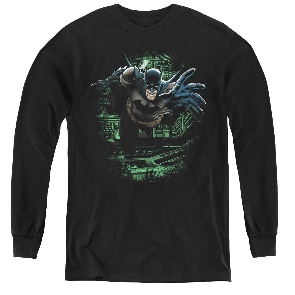 Batman Surprise Long Sleeve Kids Youth T Shirt Black