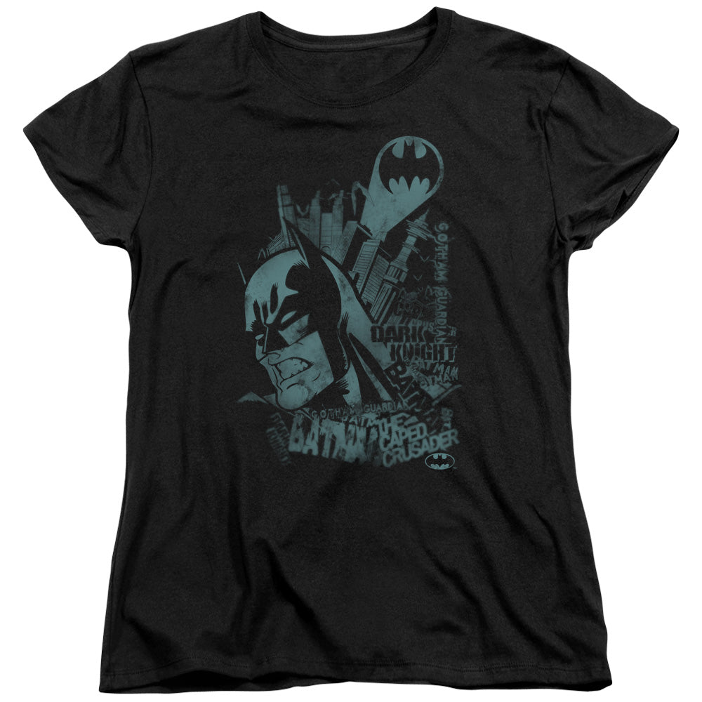 Batman Grited Teeth Womens T Shirt Black