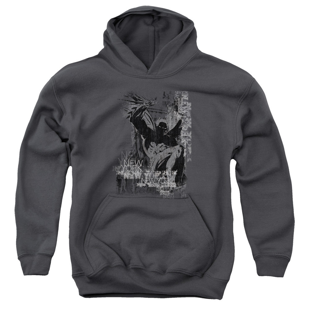 Batman The Knight Life Kids Youth Hoodie Charcoal