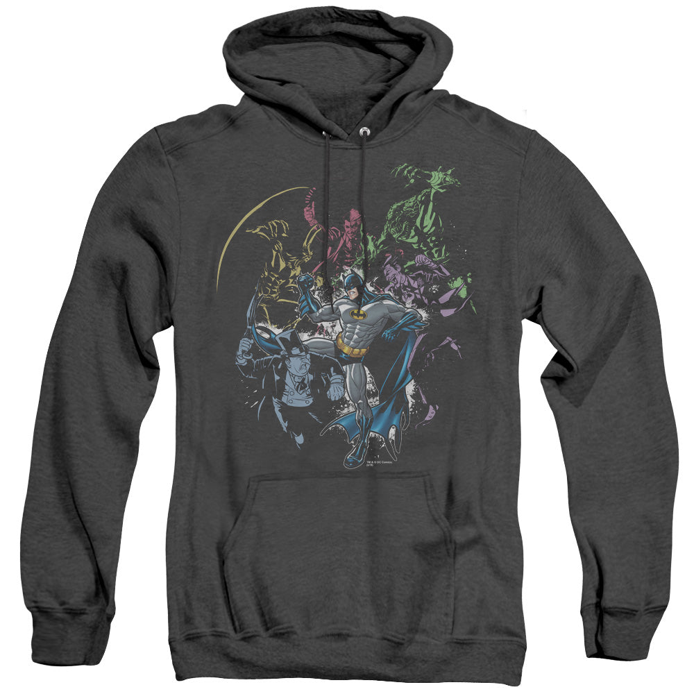 Batman Surrounded Heather Mens Hoodie Black