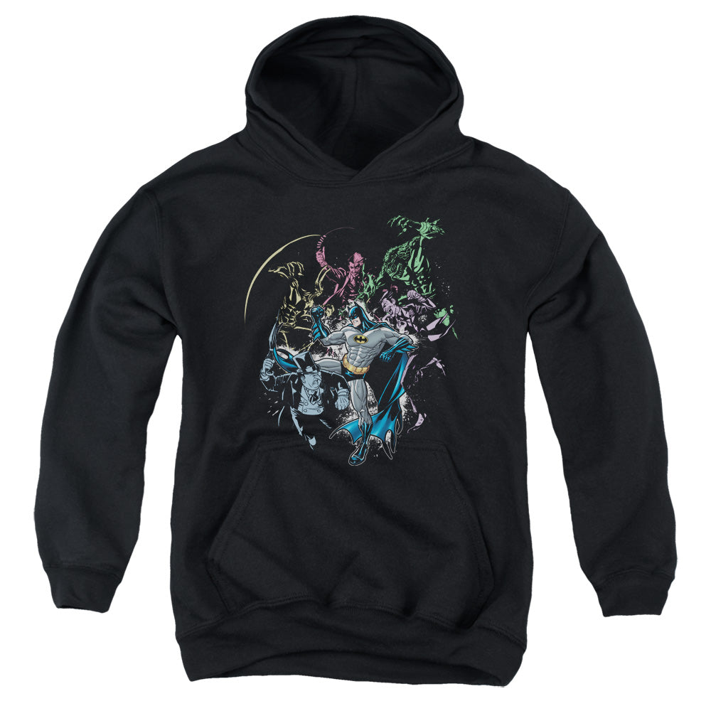 Batman Surrounded Kids Youth Hoodie Black