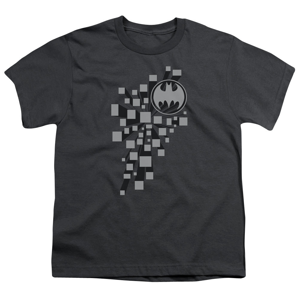 Batman Gotham 3d Kids Youth T Shirt Charcoal