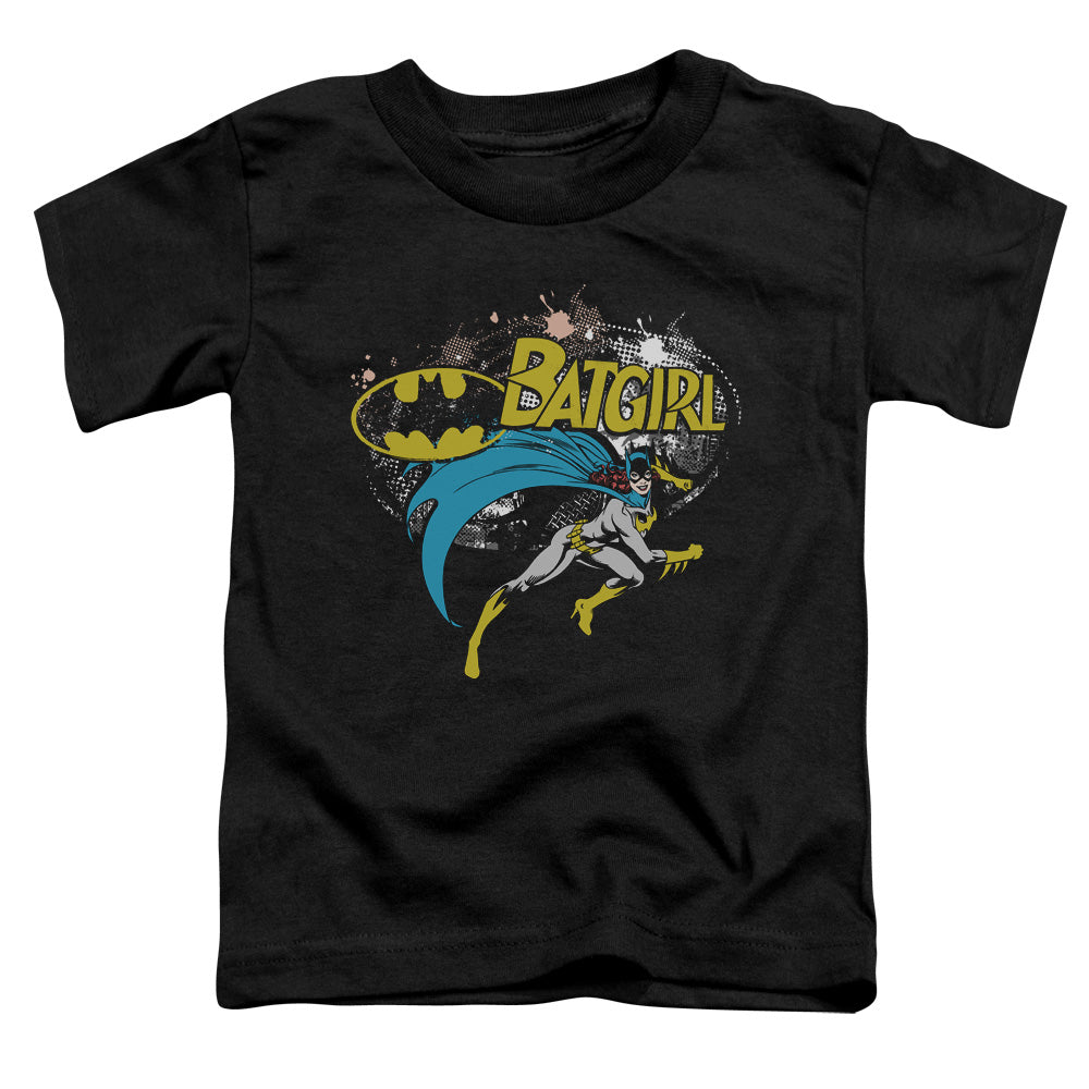Batman Batgirl Halftone Toddler Kids Youth T Shirt Black