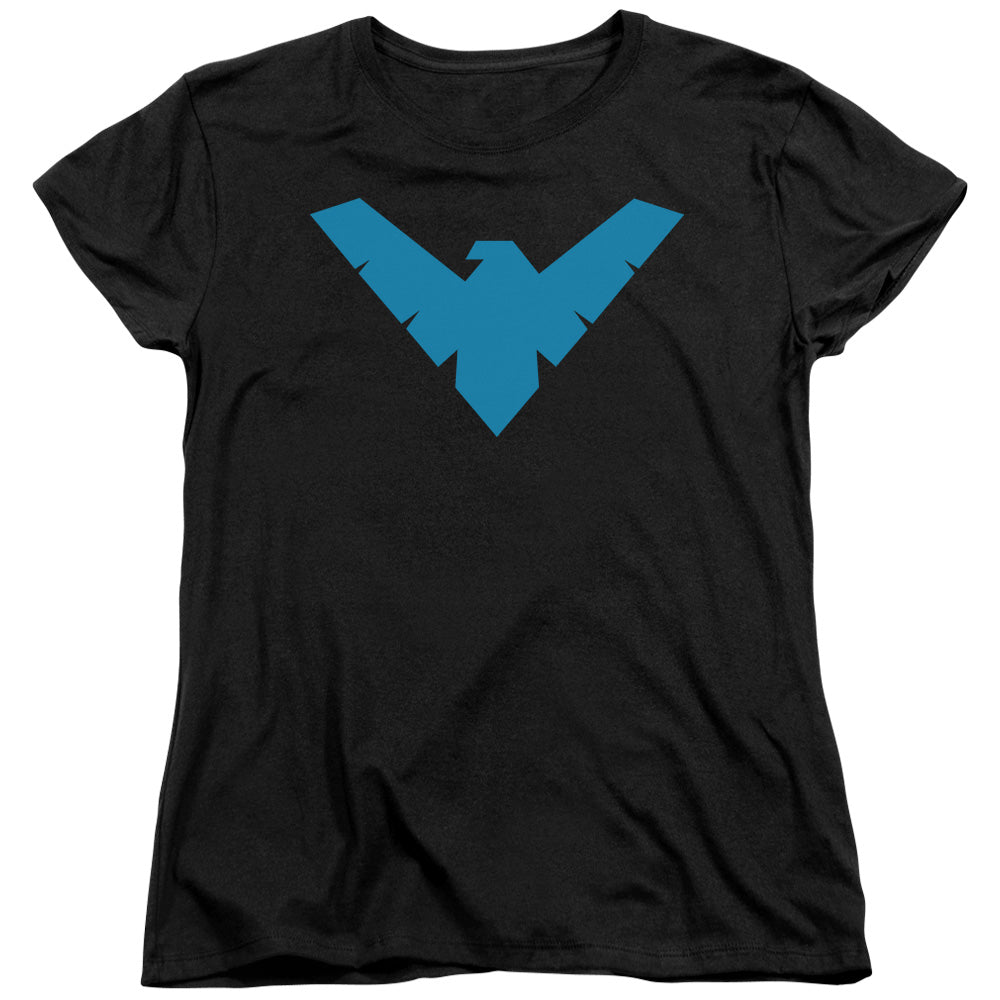 Batman Nightwing Symbol Womens T Shirt Black