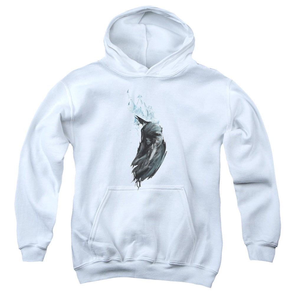 Batman Wash Kids Youth Hoodie White