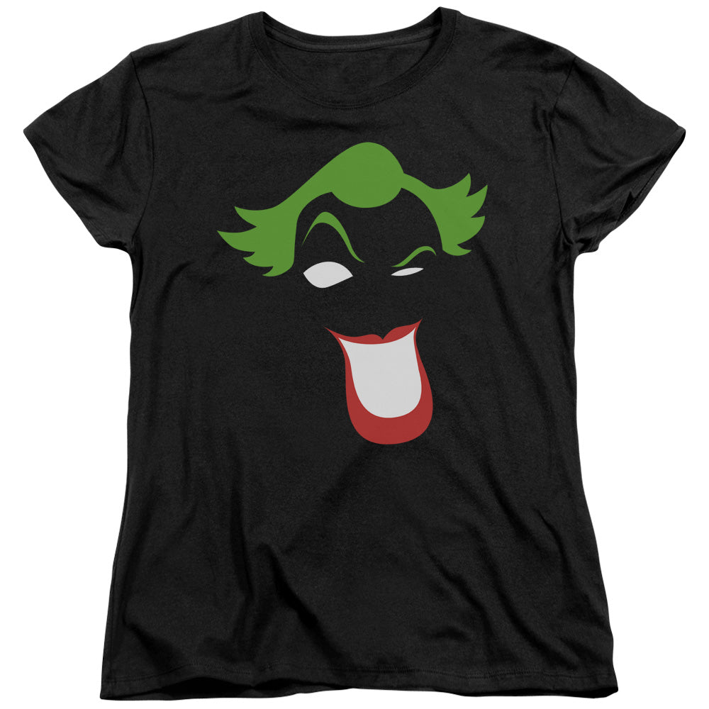 Batman Joker Simplified Womens T Shirt Black