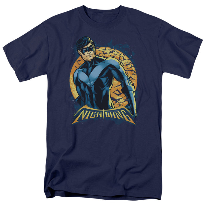 Batman Nightwing Moon Mens T Shirt Navy Blue
