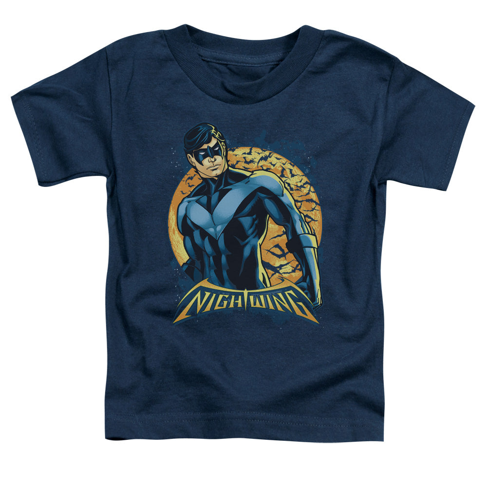 Batman Nightwing Moon Toddler Kids Youth T Shirt Navy Blue