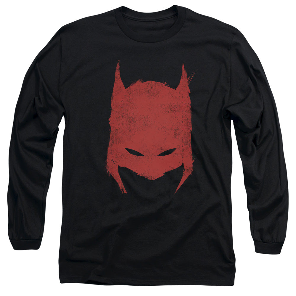 Batman Hacked & Scratched Mens Long Sleeve Shirt Black