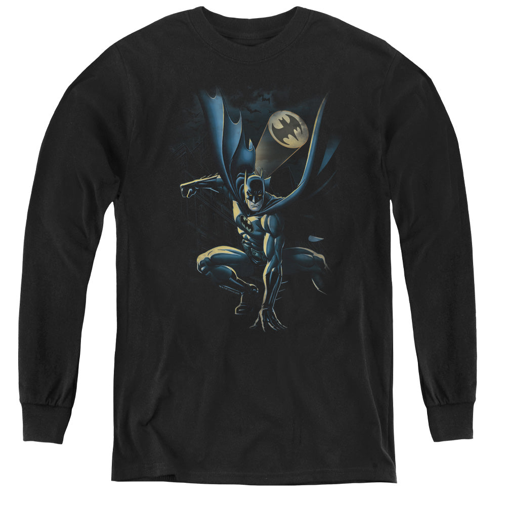 Batman Calling All Bats Long Sleeve Kids Youth T Shirt Black